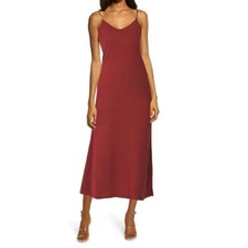 New T Tahari Women's Beaded Straps Crinkle Texture Cotton Maxi Dress