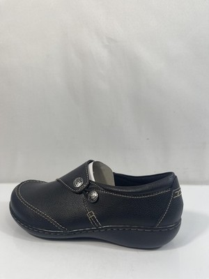 Clarks Collection Shoes Womens Size 8.5W Black Leather Ashland Lane Q New Box