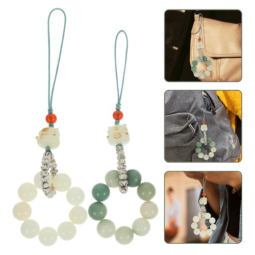 2 Pcs Mobile Phone Chain Cat Claw Hanging Decoration Girl Lanyard