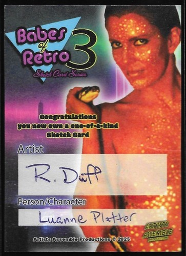 2025 Künstler versammeln Babes von Retro 3 SKIZZEN Luanne King of Hill von Robert Duff - Bild 2 von 2