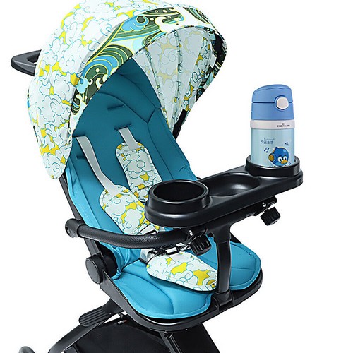 Baby Stroller Snack Tray 3in1 with Cup Holder Multifunctional Stroller Organizer - Picture 5 of 12