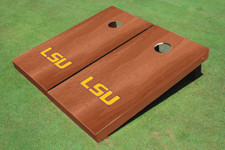 Louisiana State University Solid Rosewood Cornhole Boards