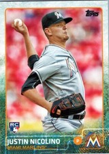 2015 Topps Update #US85 Justin Nicolino RC Miami Marlins