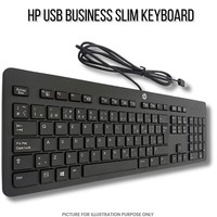 HP Slim Keyboard  KBAR211 UK QWERTY Layout Wired USB Desktop PC Computer