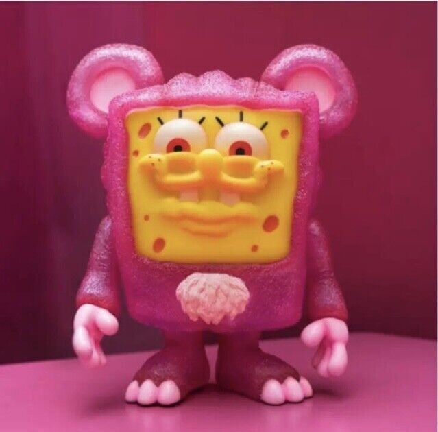 UNBOX x MILKBOYTOYS The IT BEAR BOB 2nd Pink color spongebob UNBOX x MILKBOYTOYS The IT BEAR BOB 2nd Pink color spongebob