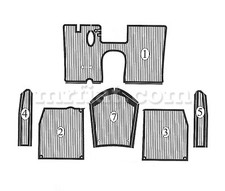 Lancia Appia Zagato Gte 1957-62 Rubber Mat Set New