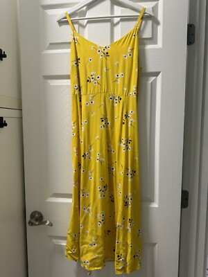 Gap women's Floral Yellow Sleeveless Dress Size small S | eBay