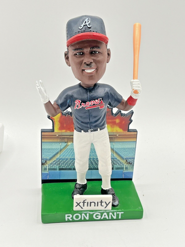 Ron Gant Bobblehead 93 Press Box Fire gebraucht Top Zustand im Karton - Bild 8 von 15