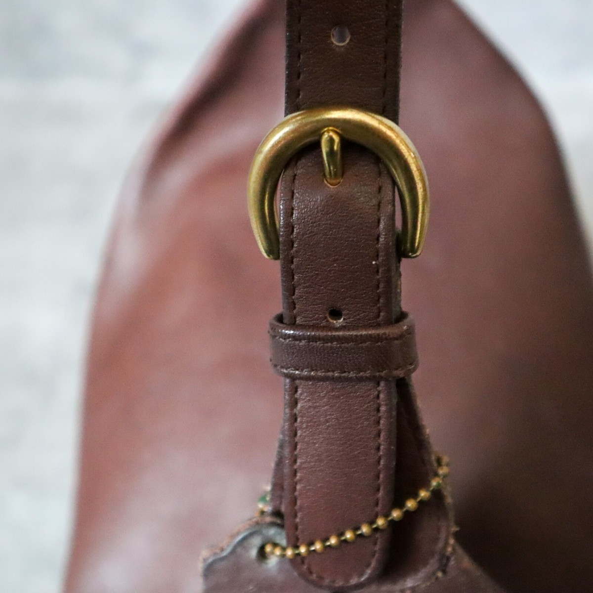 Vintage Coach Dark Brown Mini Soho Leather Hobo Bag 4145