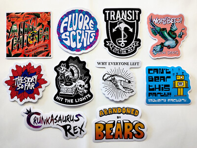 Pop Punk Vinyl Sticker Lot (10 Pack) SET 4 emo easycore melodic the story so far