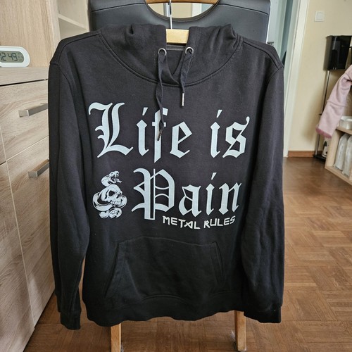 Kapuzenpullover Damen XL (Schwarz), mit Rippbündchen + Aufdruck