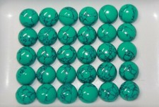 Turquoise 10mm Flat Back Cabochon Round Loose Gemstone s 