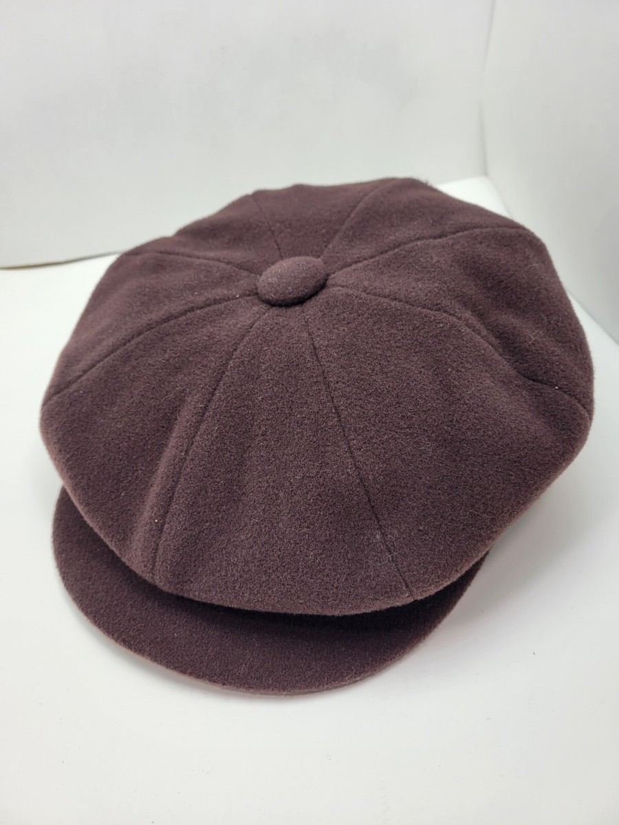 CITY SPORT BROWN CASHMERE WOOL APPLE NEWSBOY CAP ( IVY GOLF FLAT