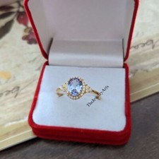 Anillo de Alejandrita Vintage, Oro 24k Vermeil, Anillo de Compromiso, Anillo de Promesa