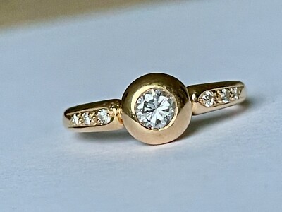 0.40ct Ring. SOLITAIRE BRILLIANT & BRILLIANT 750 / 18K GOLD