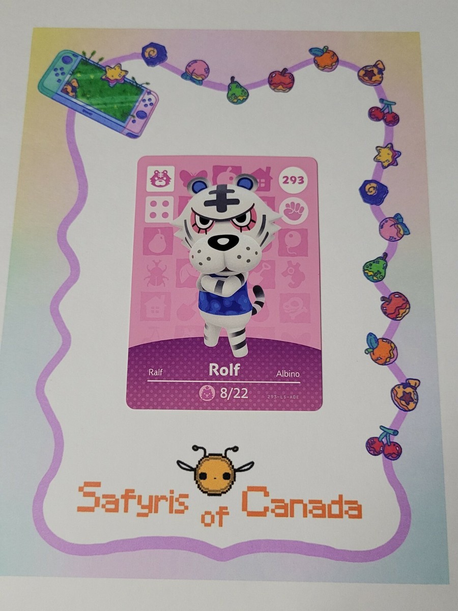 Rolf #293 Animal Crossing Amiibo Card Authentic Never Scanned | eBay