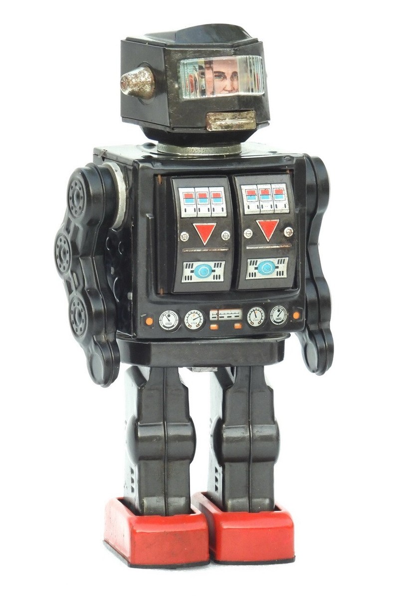 VINTAGE 1960'S MOON EXPLORER ROBOT BATTERY OPERATED TIN TOY