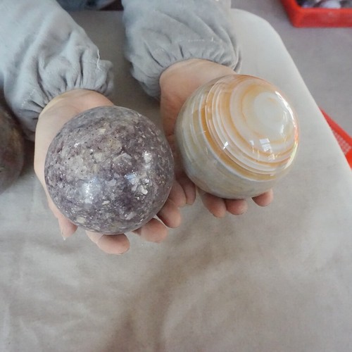 11.1LB 6Pcs A Set Of Natural Quartz Crystal Jasper Sphere Ball Polished Healing - Imagen 3 de 12