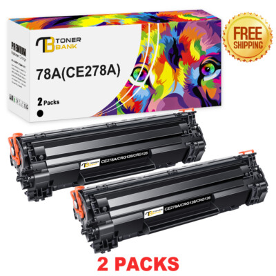 2 x CE278A Toner Cartridge For HP 78A LaserJet 1536dnf M1536dnf MFP P1600 P1606