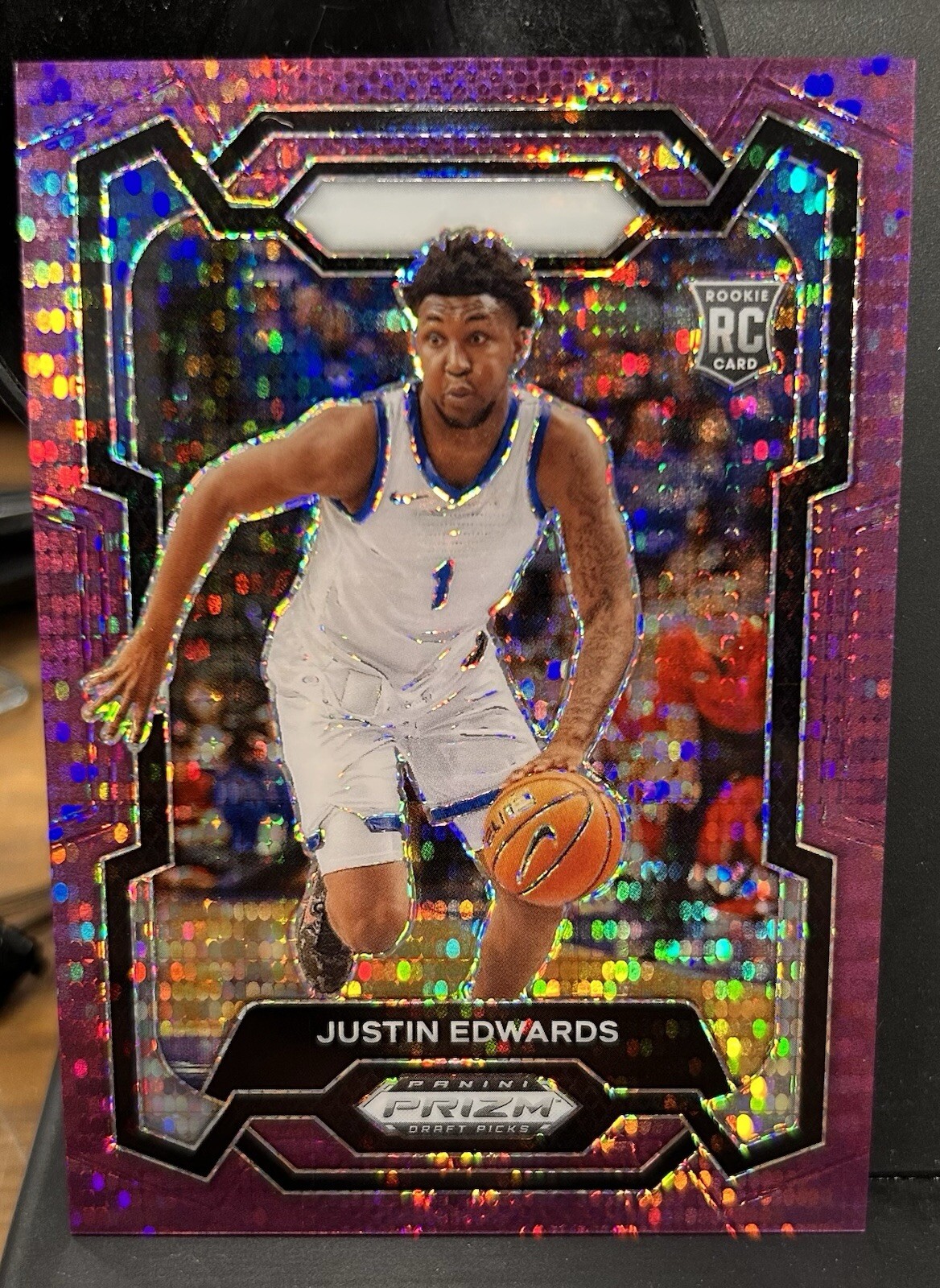 2024 Panini Prizm Draft Picks JUSTIN EDWARDS RC - purple Pulsar /55 #25 SSP