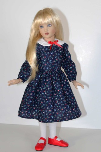 Sunday Best Dress Doll Clothes Sewing Pattern for 14" Kish Dolls - Picture 7 of 9