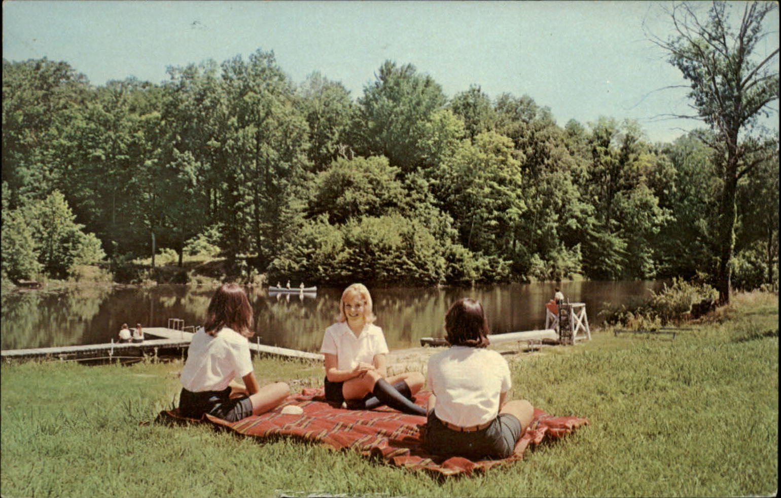 Camp NaWaKwa Poland Indiana Girl Scouts postcard sku389 eBay