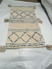 Pillow COVER ONLY 18" x 18", blue, cream color, free shipping
