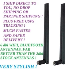 QTY 2 RP-SMA DENON, YAMAHA, MARANTZ WIFI / BLUETOOTH ANTENNAS  "HIGH GAIN"