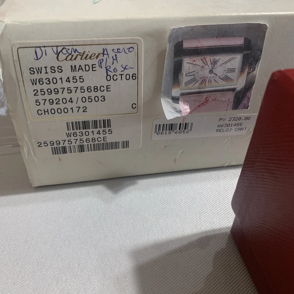 Cartier Mini Tank Divan W6301455 Women s Watch Pink Shell Dial Quartz Watch Box - Image 2 of 4