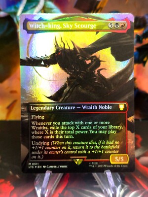 FOIL MTG Witch-king, Sky Scourge (Borderless) The Lord of the Rings LIGHT PLAYED