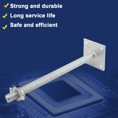 Adjustable Leveling Galvanized Solid Screw Jacks 18'' for Baker Scaffold, 4 Pack