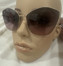 AUTHENTIC MIU MIU Sunglasses SMu 60v Gold Tortoise Gold Mu60vS 60mm Pink Chain