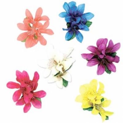 Tiger Lily Floral Hair Clip Color is Random