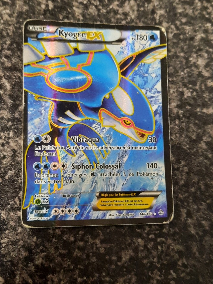 pokemon cards kyogre ex TCG: Scarlet & Violet Azure Legends Tin Captured in a crystal Mega Primal Kyogre EX Holo