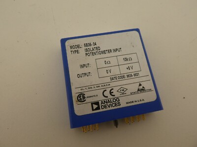 Analog Devices Isolated 100 Ohm Platinum RTD Input 5B34-01 NOS (23-8-18-12)