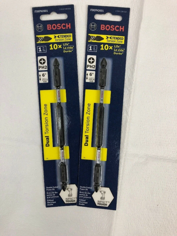 Bosch ITDEPH2601 Impact Tough Phillips #2 Double-Ended Bit 6" Length LOT OF 2 - Image 2 of 4