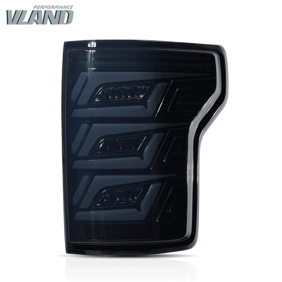 Par de luces traseras de freno LED secuenciales negras para Ford F150 2015-2020 Foto 2 de 4