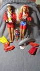 Vintage Baywatch Barbie Dolls Lifeguards With Dolphin and Accessories