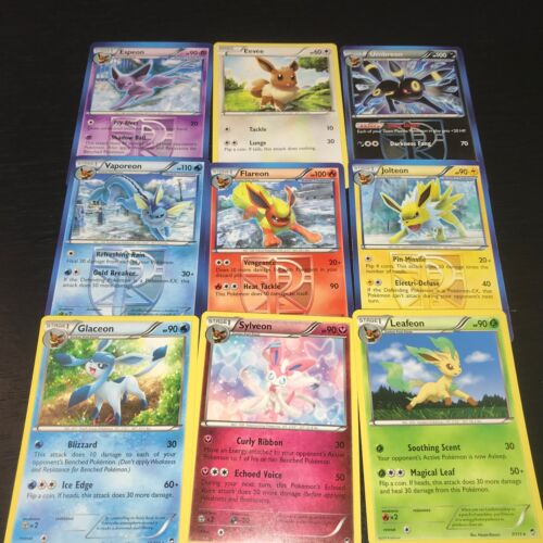 POKEMON: COMPLETE EEVEELUTION CARD SET ESPEON UMBREON SYLVEON JOLTEON EEVEE