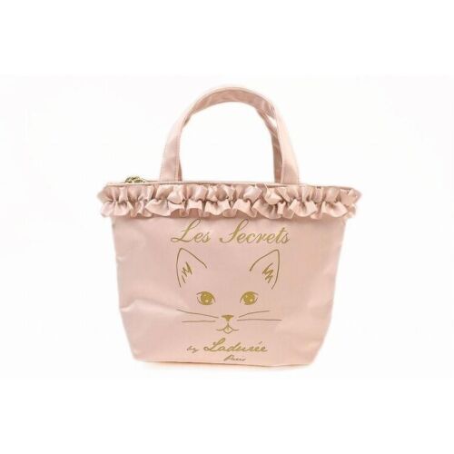 Ladurée tote bag Pink cat face NEW From Japan - Picture 1 of 7