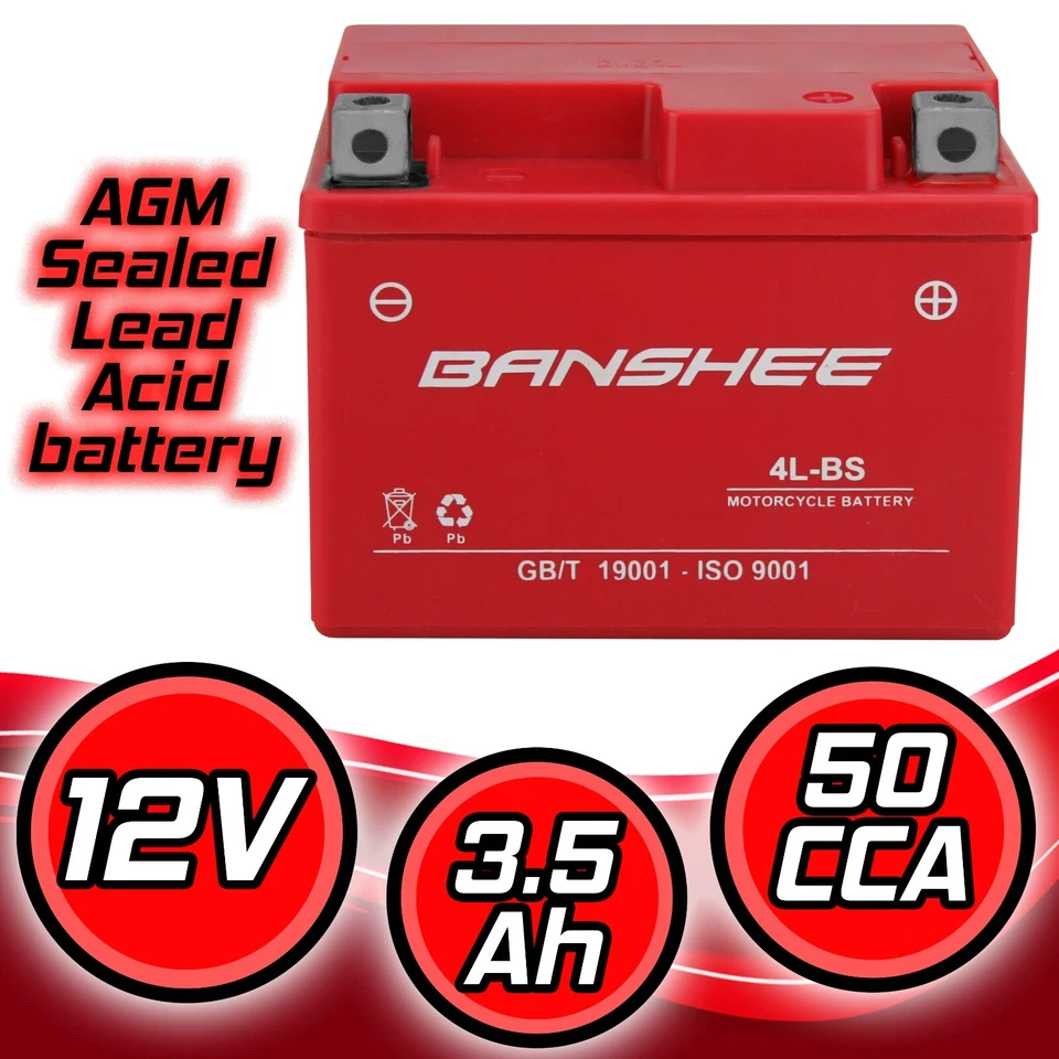 Banshee Replacement SLA Powersport Battery For YTX4L-BS Fits Kawasaki KLX110/l Foto 3 de 4