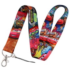 Cars Movie Lightning McQueen Red Car Mater Truck ID Badge Holder Lanyard
