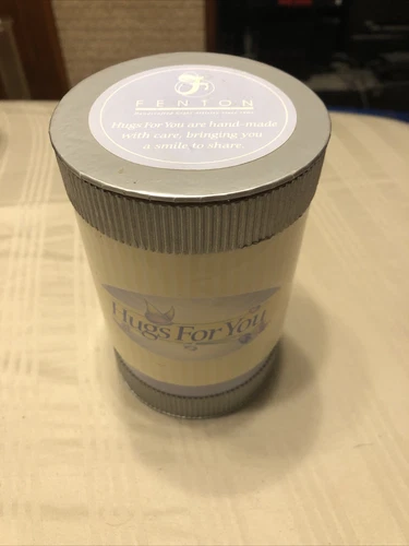 Fenton Art Glass Purple Bear Figurine Hugs For You NIB