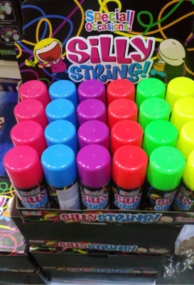 12/24 Silly Strings Can Mixed Colors Spray Crazy Christmas,Birthday,Party colour