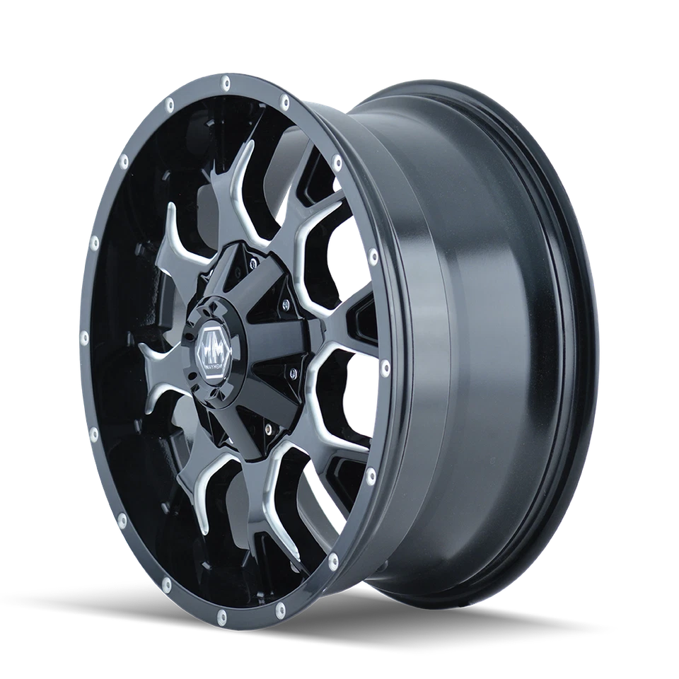 (Juego-4) Mayhem Warrior 18x9 5x114,3/5x127 -12 mm llantas fresadas negras 18 pulgadas Foto 3 de 3