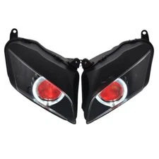 Motorcycle Headlight White Angel Eyes Red Devil Fit For Honda CBR600RR 2007-2012