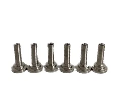 (6 Pcs) BioPharm Sanitary Tri-Clamp 1/2” 3/4" to 3/8" Hose Barb Fitting BPE Step