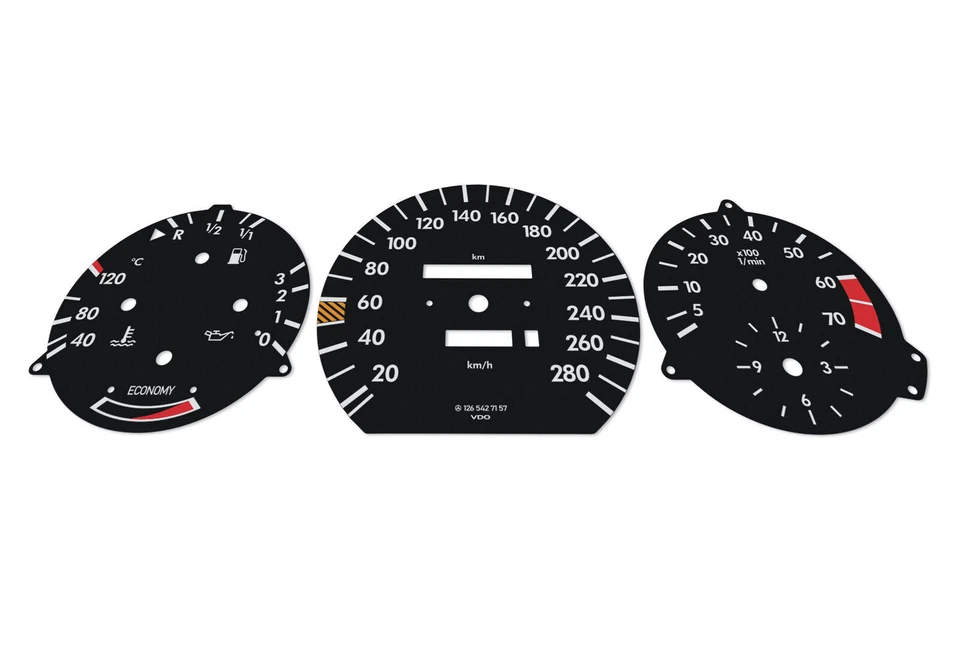 Mercedes-Benz W201  - Speedometer dials MPH to km/h Gauges - Image 4 of 4