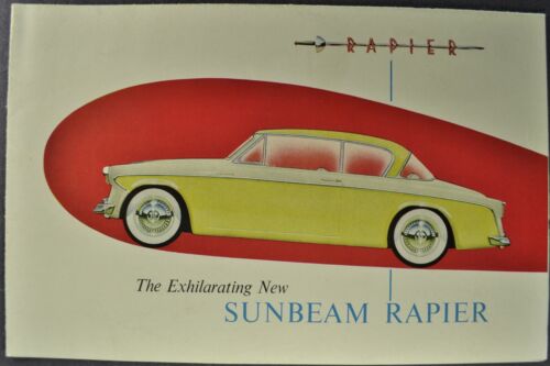 1956 Sunbeam Rapier Sales Brochure Folder Hardtop Coupe Excellent Original 56 - Picture 1 of 4