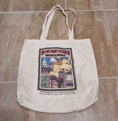Vintage 2005 Maurice Sendak Tote Bag In The Night Kitchen Wild Things Art RARE